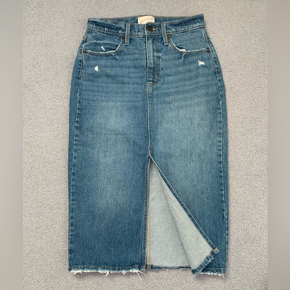 Denim Midi Skirt